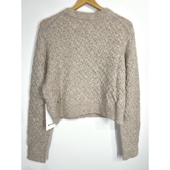 Lululemon NWT Alpaca Wool-Blend Crosshatch Sweater Heathered Crepe - Picture 6 of 12